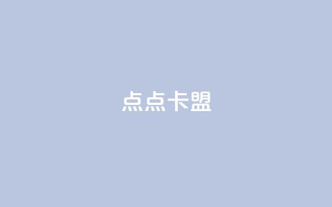 点点卡盟 - 优质点点卡盟让您轻松盈利！  第1张