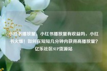 小红书播放量，小红书播放量有收益吗，小红书火爆！如何在短短几分钟内获得高播放量？亿乐社区SUP货源站