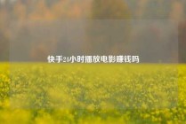 快手24小时播放电影赚钱吗