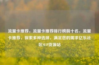 流量卡推荐，流量卡推荐排行榜前十名，流量卡推荐，探索多种选择，满足您的需求亿乐社区SUP货源站