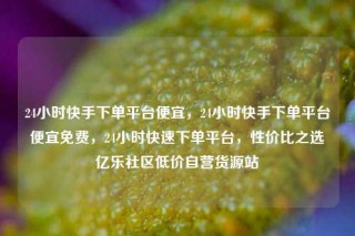 24小时快手下单平台便宜，24小时快手下单平台便宜免费，24小时快速下单平台，性价比之选亿乐社区低价自营货源站