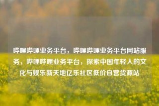 哔哩哔哩业务平台，哔哩哔哩业务平台网站服务，哔哩哔哩业务平台，探索中国年轻人的文化与娱乐新天地亿乐社区低价自营货源站