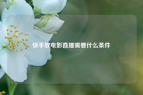 快手放电影直播需要什么条件  第1张